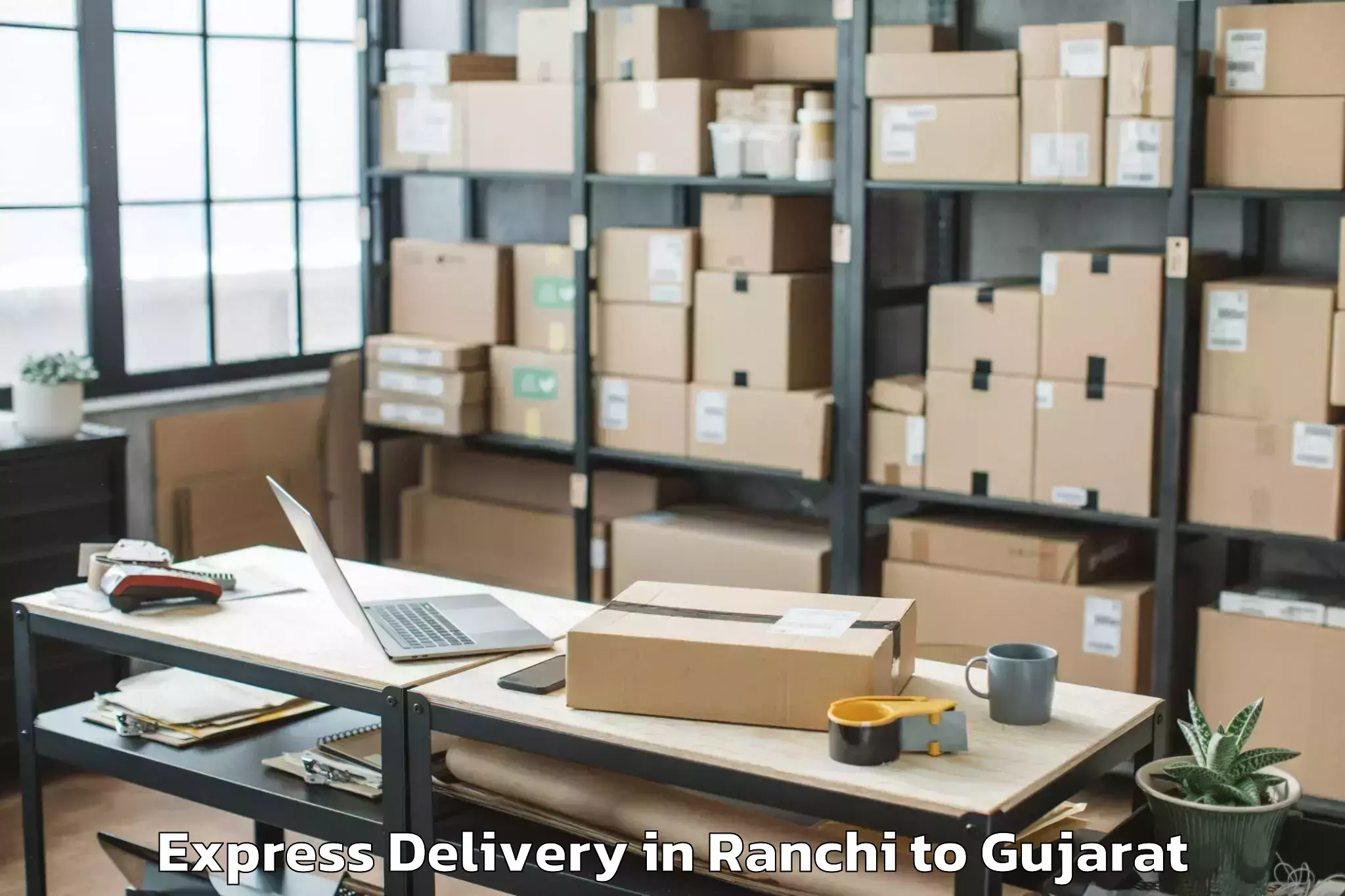 Book Ranchi to Adalaj Express Delivery Online